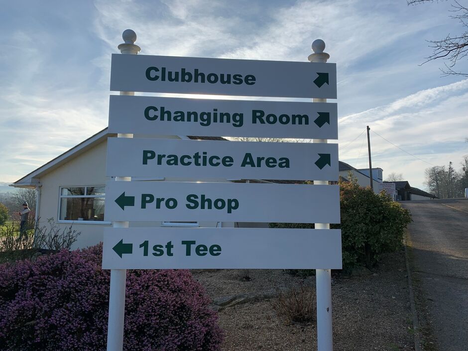 Signage at our golf course